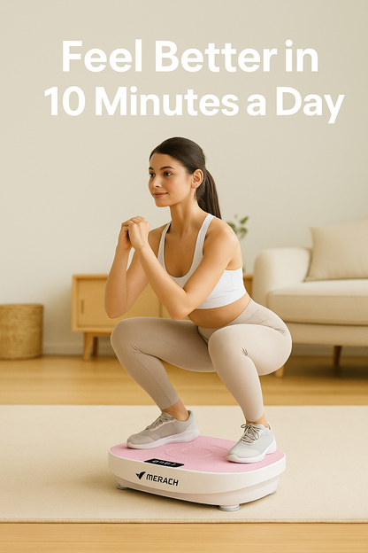 MERACH™ Vibration Plate – 3-Speed Home Trainer for Fat Burn, Muscle Toning & Body Shaping