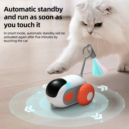 Smart Interactive Cat Toy Car – Remote Control & Automatic Rolling Ball for Cats 