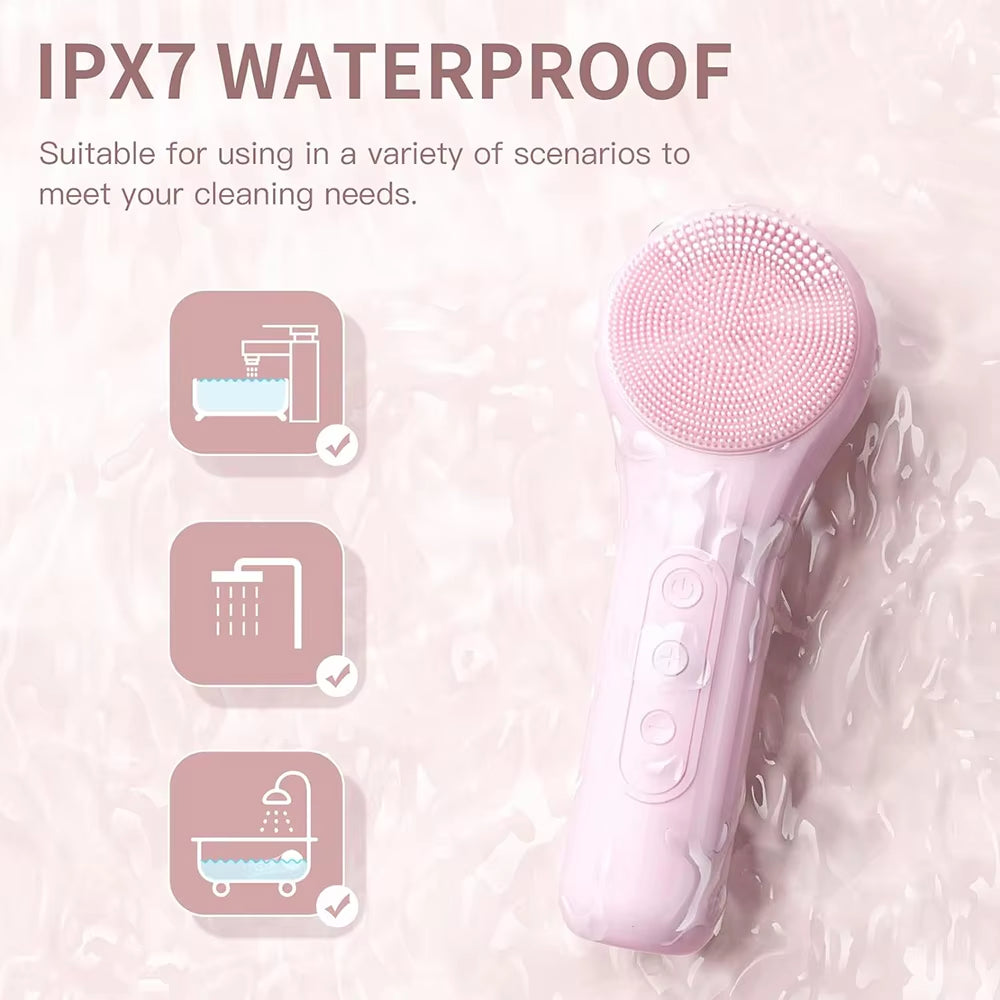Sonic Facial Cleanser – Waterproof & Rechargeable Brush 🌊✨