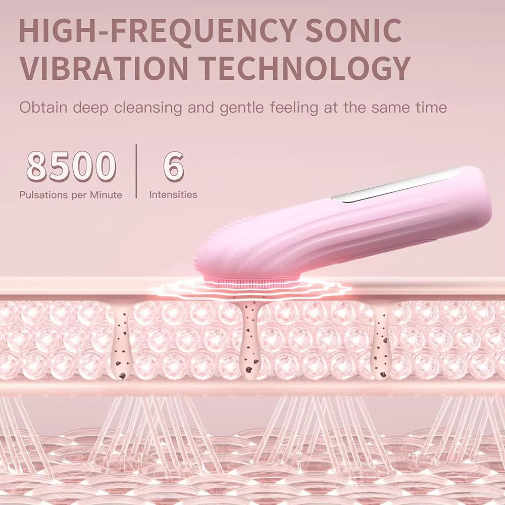 Sonic Facial Cleanser – Waterproof & Rechargeable Brush 🌊✨